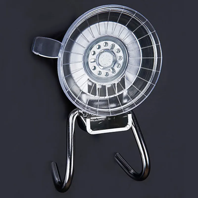 Unique Powerful Vacuum Strong Transparent Suction Cup Wall Hooks Free Seamless Nail Hook Hanger For Kitchen Bathroom
