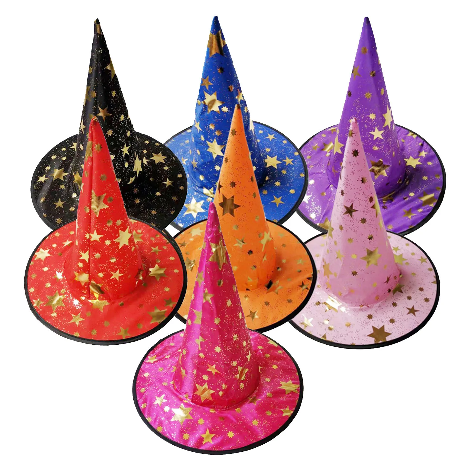 Children Halloween Costumes Wizard Witch Cloak Cape Robe With Pointy Hat Girls Boys Cosplay