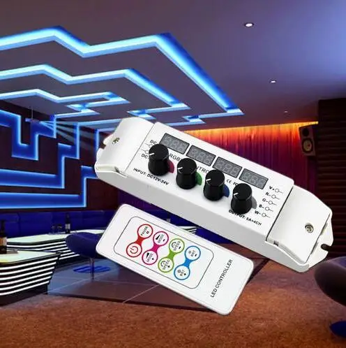 DC12V 24V ручка контроллера RGBW с РЧ беспроводным дистанционным управлением RGB