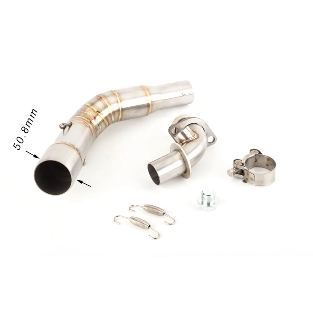

For GTS Motocross Exhaust Middle Pipe For Vespa GTV GTS 250 300ie 2008-2020 Stainless Steel Motorcycle Accessories