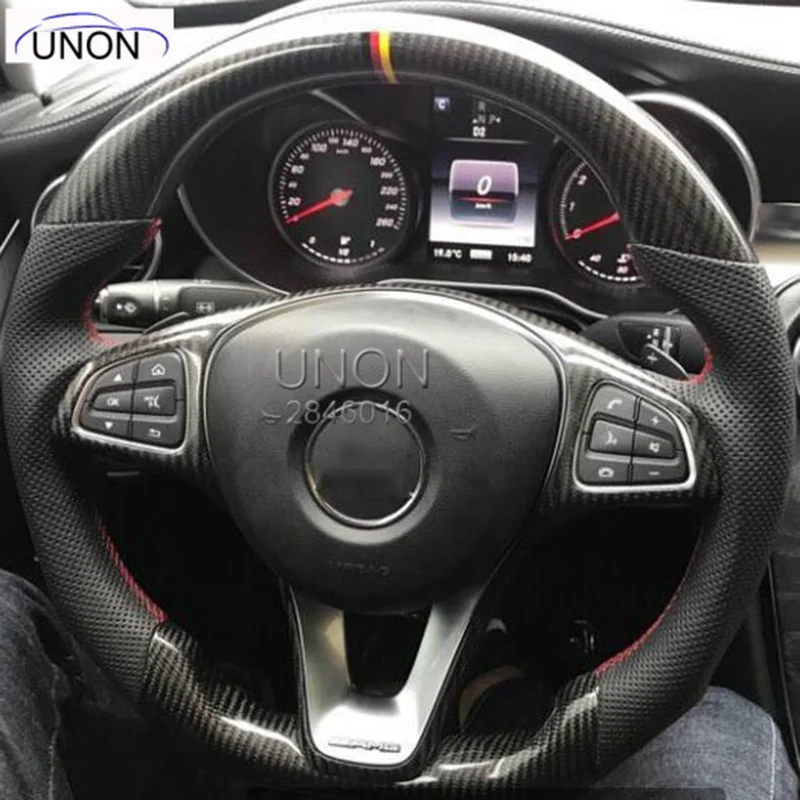Автомобильное рулевое колесо из углеродного волокна для Mercedes Benz A класс B C Класс E