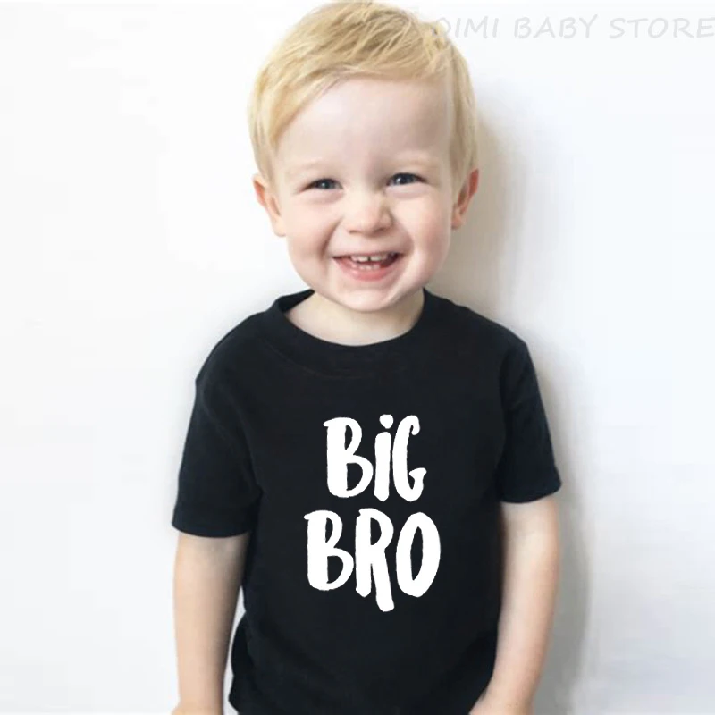 Sibling Tshirt Set Biggest Bro Big Bro Lil Bro Anouncement Family Look Matching Tshirts Baby Bodysuits Family Matching Tops 4