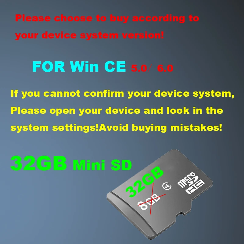 Gps Аксессуары 32G gps карты sd карты последняя карта для WinCE автомобиля gps навигационная карта Европа/Россия/США/CA/AU/Израиль Автомобильная gps карта - Цвет: For Win CE 5.0 6.0