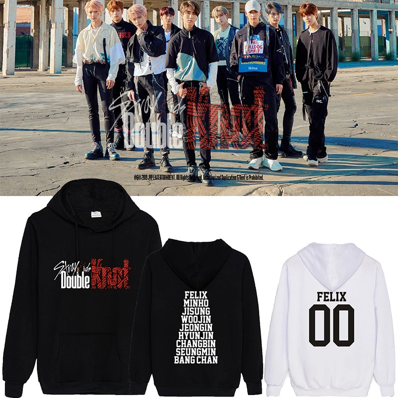 Kpop Stray Kids Double Knot New Logo New Album Bangchan Felix Hyunjin Jeongin All Menber Name Sweatshirt Hoodies Sweatshirts Aliexpress