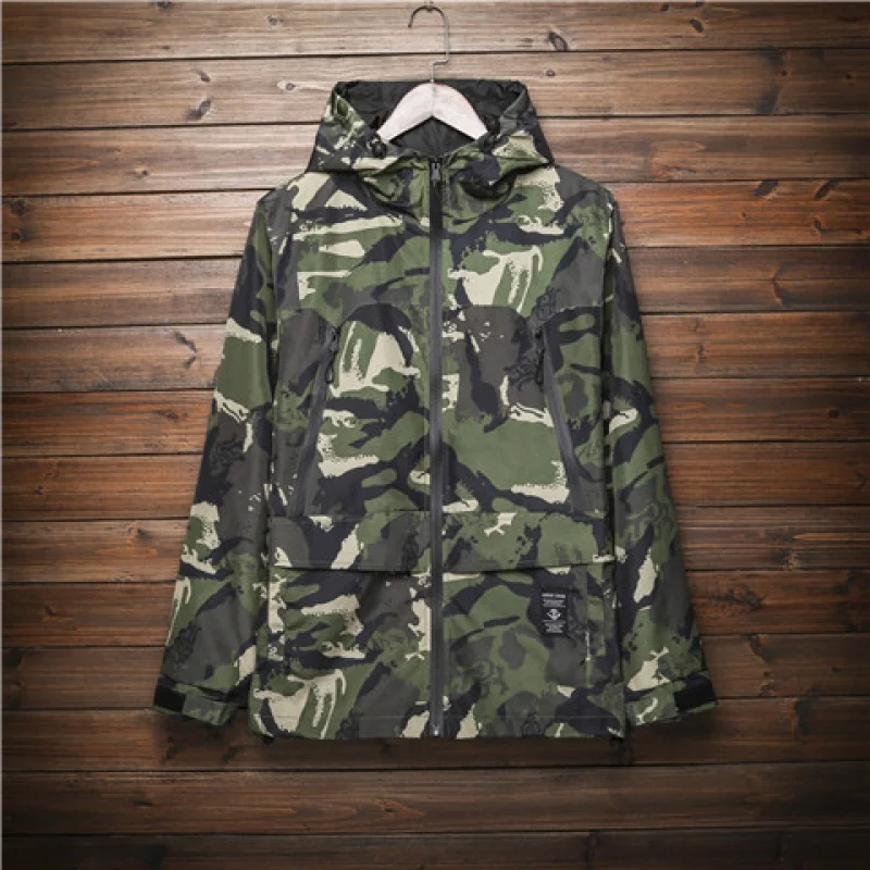 Камуфляжные куртки-ветровки для мужчин и женщин, военная тактическая куртка, осенняя уличная одежда в стиле хип-хоп, повседневная одежда черного цвета - Цвет: camouflage