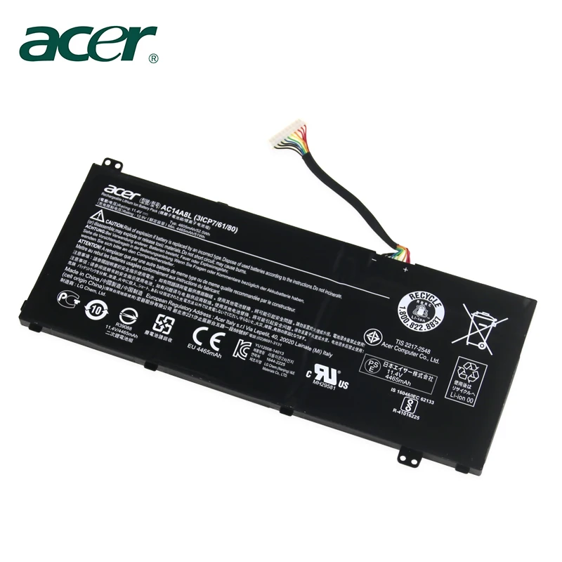 Аккумулятор для ноутбука acer Aspire VN7-571 VN7-571G VN7-591 VN7-591G VN7-791G KT.0030G. 001 аккумулятор большой емкости 11,4 V 4605 мА/ч, AC14A8L