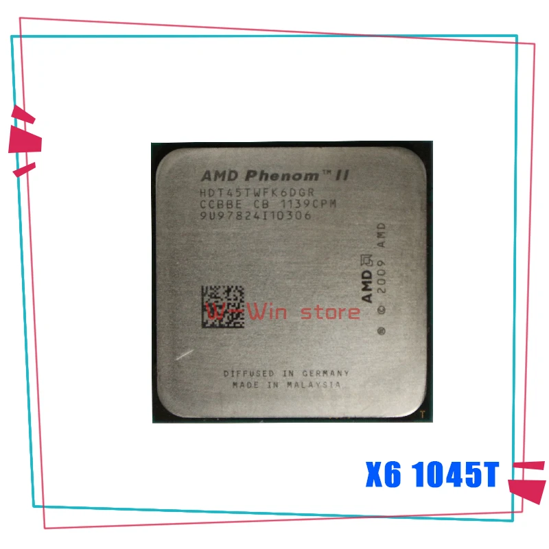 Процессор AMD Phenom II X6 1045T 1045 2,7 ГГц шестиядерный процессор HDT45TWFK6DGR Socket AM3