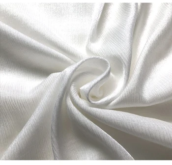 

Pure white luxury water moire moire hemp low high hemp fabrics of high-end custom dress hanfu cloth