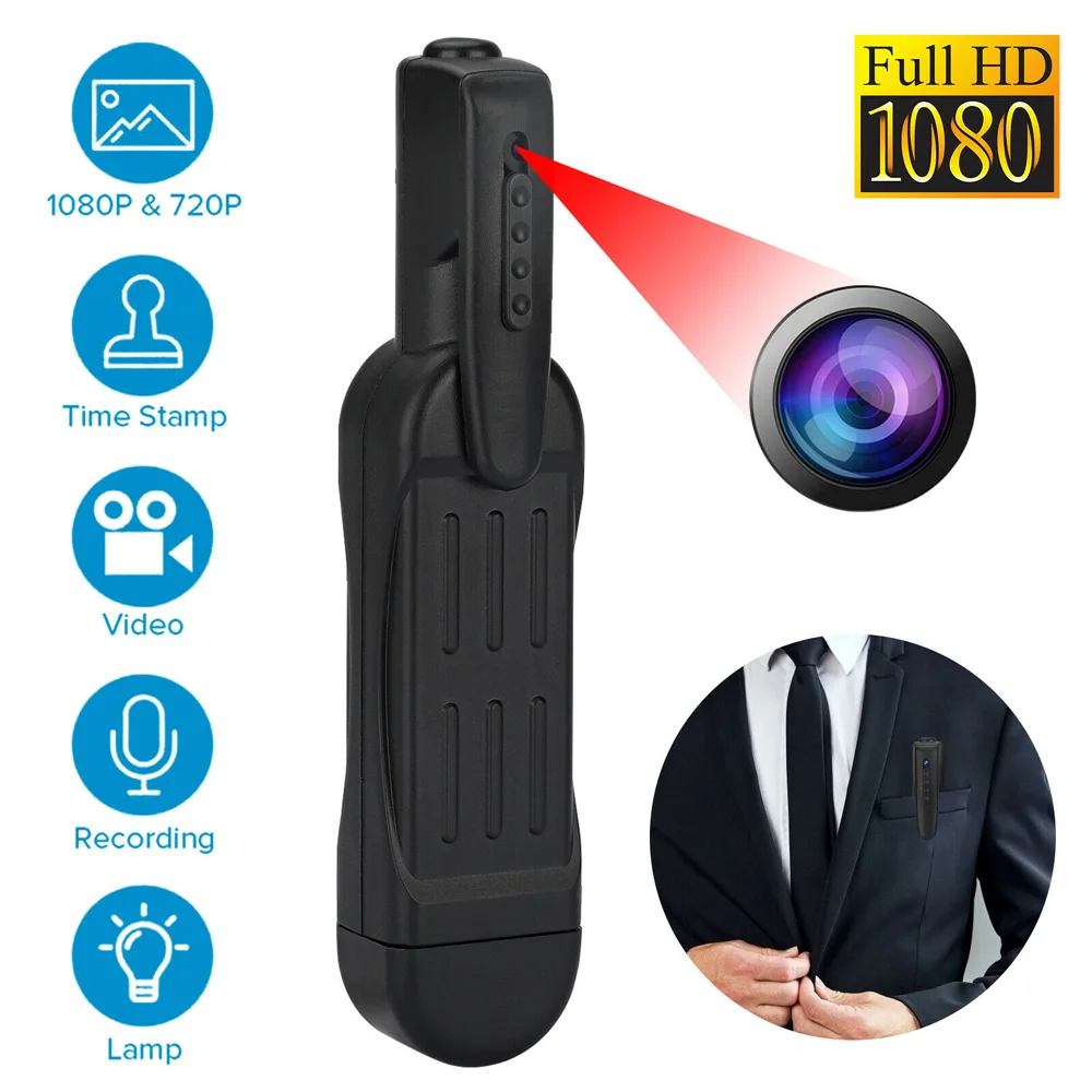 

HD 1080P Pen Mini Camera Portable Small Audio Video Recorder w/Mic Mini Pen Camera For Home Meeting Charging While Recording