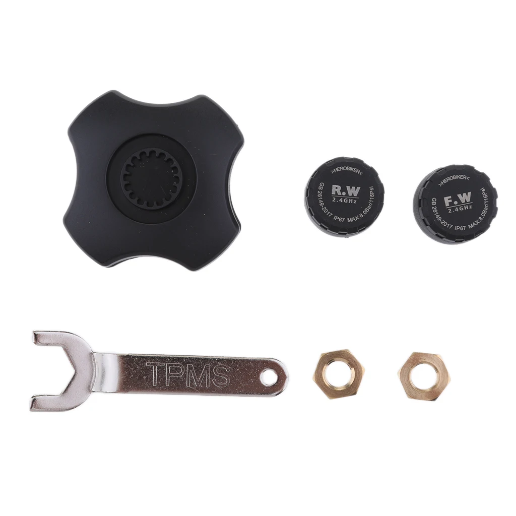 ATyre система контроля давления TPMS Bluetooth Автомобильный мотоцикл 2 крышки