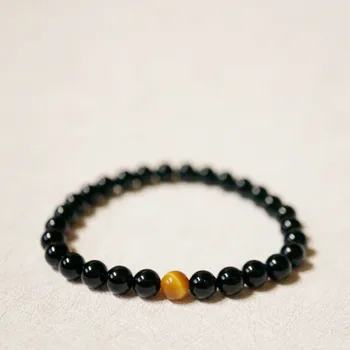 

Lily Jewelry Black Tourmaline Tiger's eye Bracelet for Men or Women Good for Health Bring Wealth Dropshipping