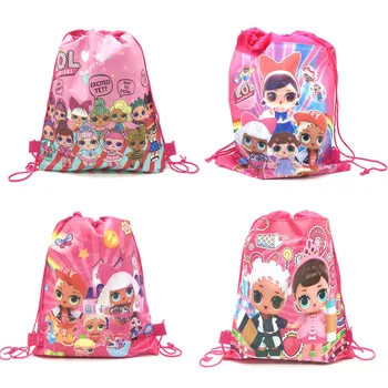 

5/10/20/30PCS Surprise Doll Theme Party Drawstring bag for Girls Travel Storage Package School Backpacks Birthday Party Favors