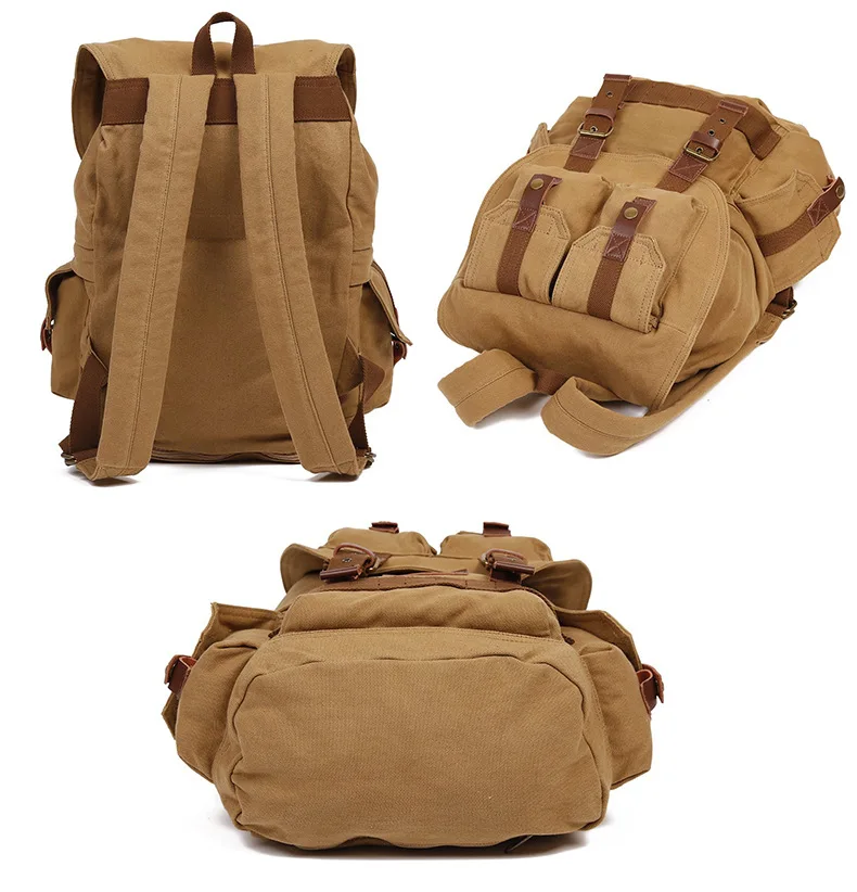 Canvas Camera Backpack Europe And America Retro DSLR Camera Bag Backpack Canvas Camera Bag Wholesale Customizable