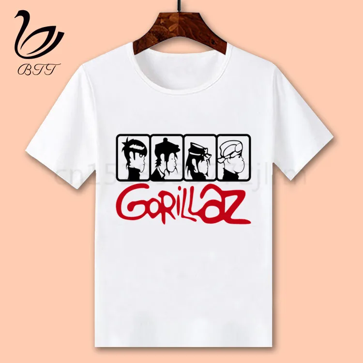 Gorillaz/футболка для маленьких мальчиков и девочек; детский топ для мальчиков; детская футболка с принтом; Забавные футболки; летняя футболка с короткими рукавами