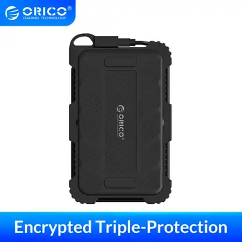 

ORICO Encrypted Hard Drive Enclosure 2.5 Inch SATA to USB 3.0 HDD Case Waterproof Shockproof Dustproof UASP Encrypted HDD Box