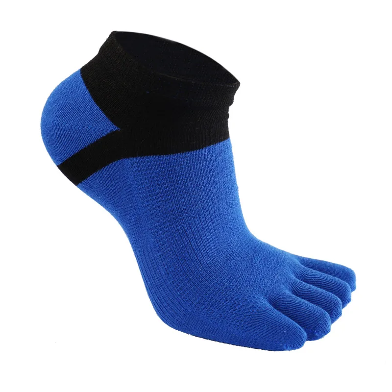 Летние мужские дышащие хлопковые носки с лоскутным носком спортивные мужские короткие носки креативные пять пальцев смешные мужские