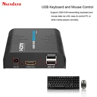 HDMI KVM-extensor USB RJ45, transmisor y receptor de vídeo inalámbrico, 1080P, 60Hz, 120M, USB 2,0, KVM, teclado y ratón