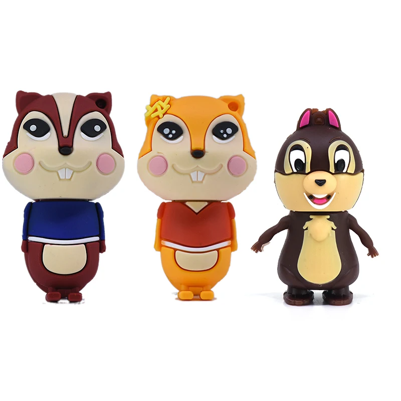 

cartoon squirrel pen drive 4GB 8GB 16GB 32GB 64GB usb flash drive 128GB 256GB cute animal memory stick pendrive u stick