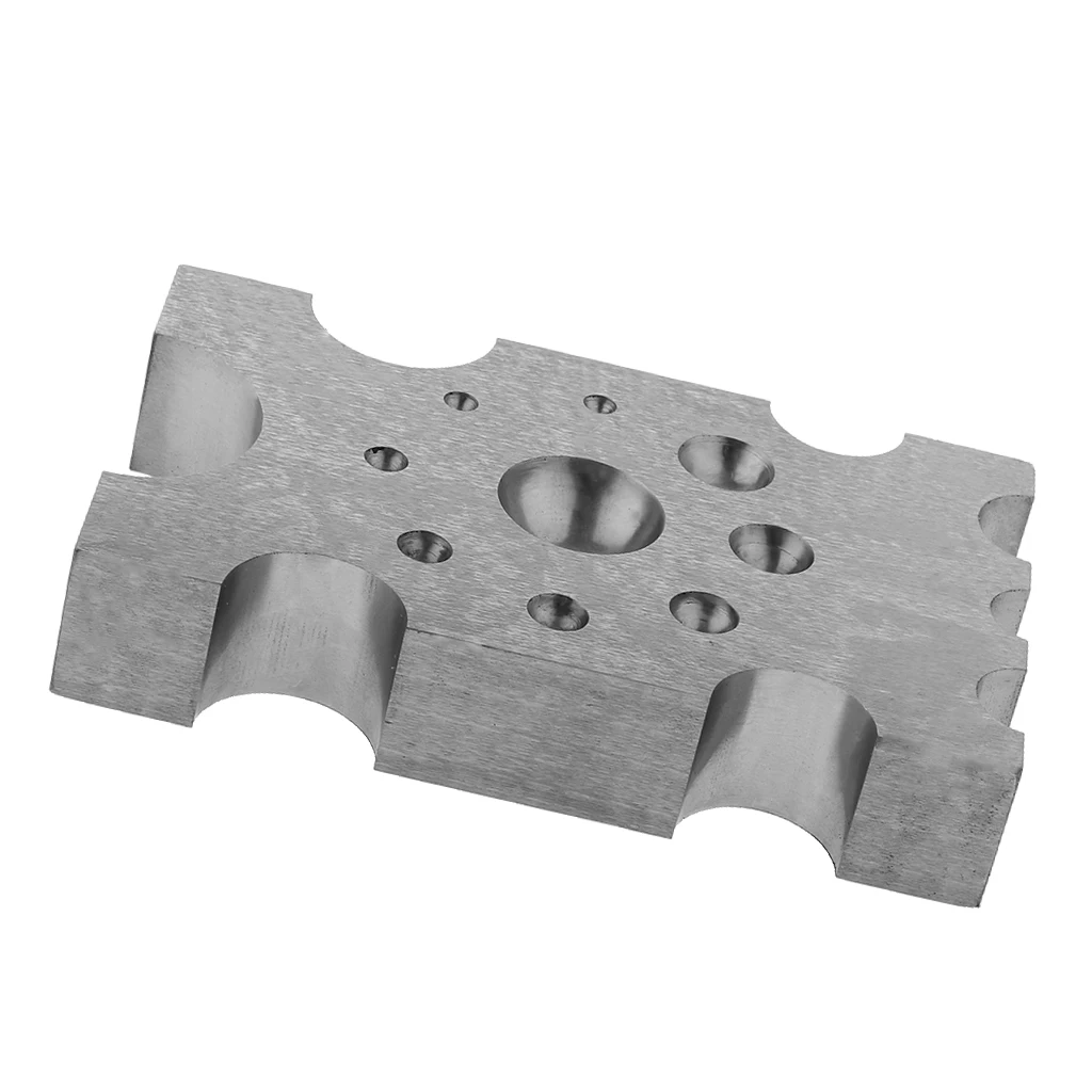 

Stainless Steel Jewelers Dapping Block Jewelry Forming Round Cavities Tool