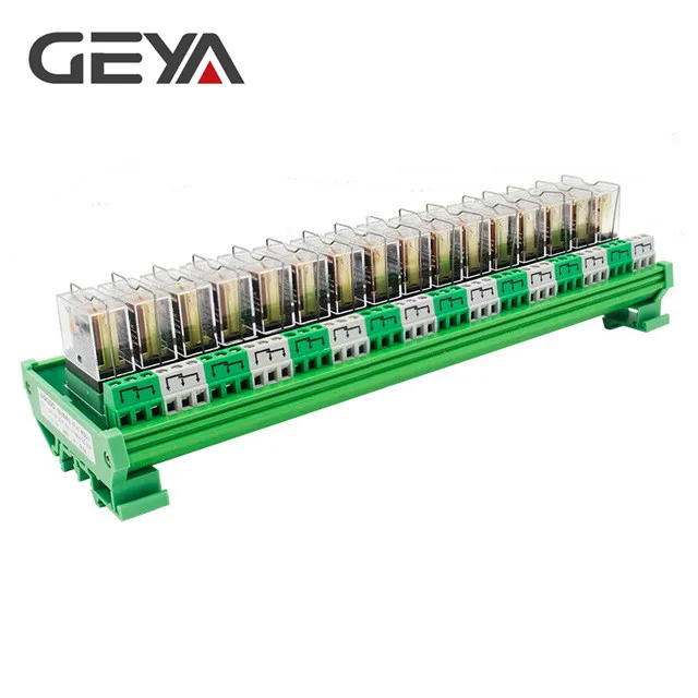 

GEYA NG2R 16 Channel Relay Board 1NO 1NC Din Rail Relay Module Original Omron Relay Plug