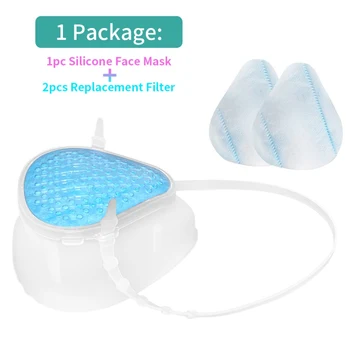 

Silicone Face Mask Self Priming Filter Respirator 95% Filtration With Replacement Filter Non-Woven Fabric Protective Anti-Dust S