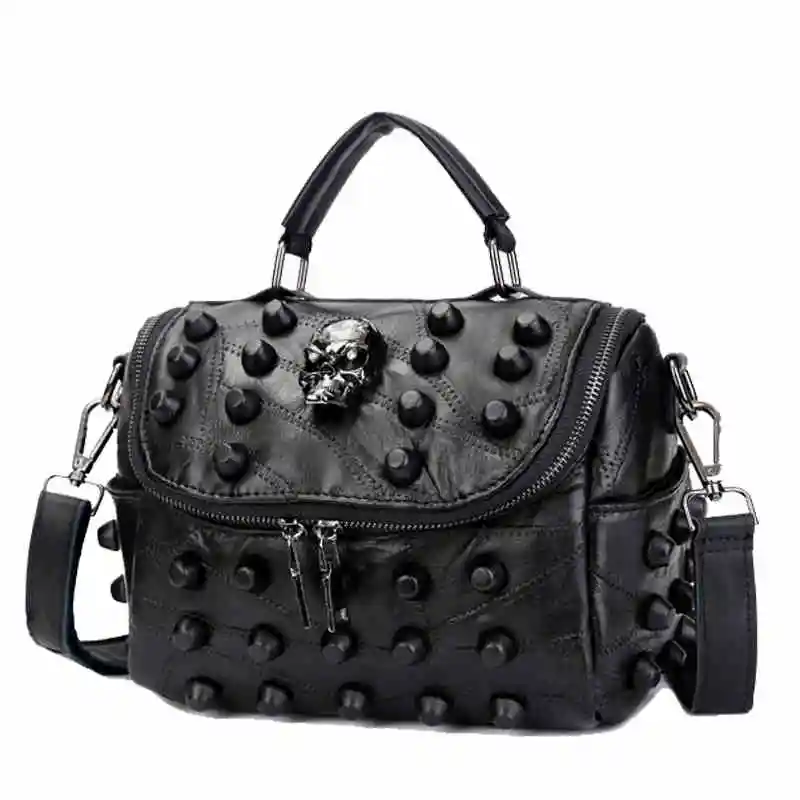 

women bags 2020 Retro messenger bags Skull luxury handbags women bags designer Purse Crossbody Bag with Chain Rivet ME539