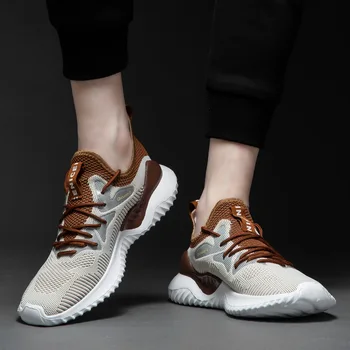 

Professional Men Harajuku Knit Upper Sneakers Luxury Designer Casual Shoes Outdoor Sports Lazy Shoes Male Breathable Walking