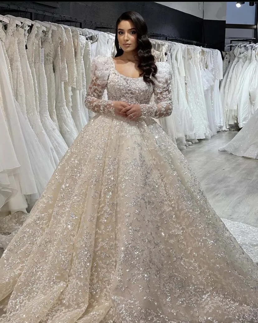 Princess Wedding Dresses With Lace And Bling