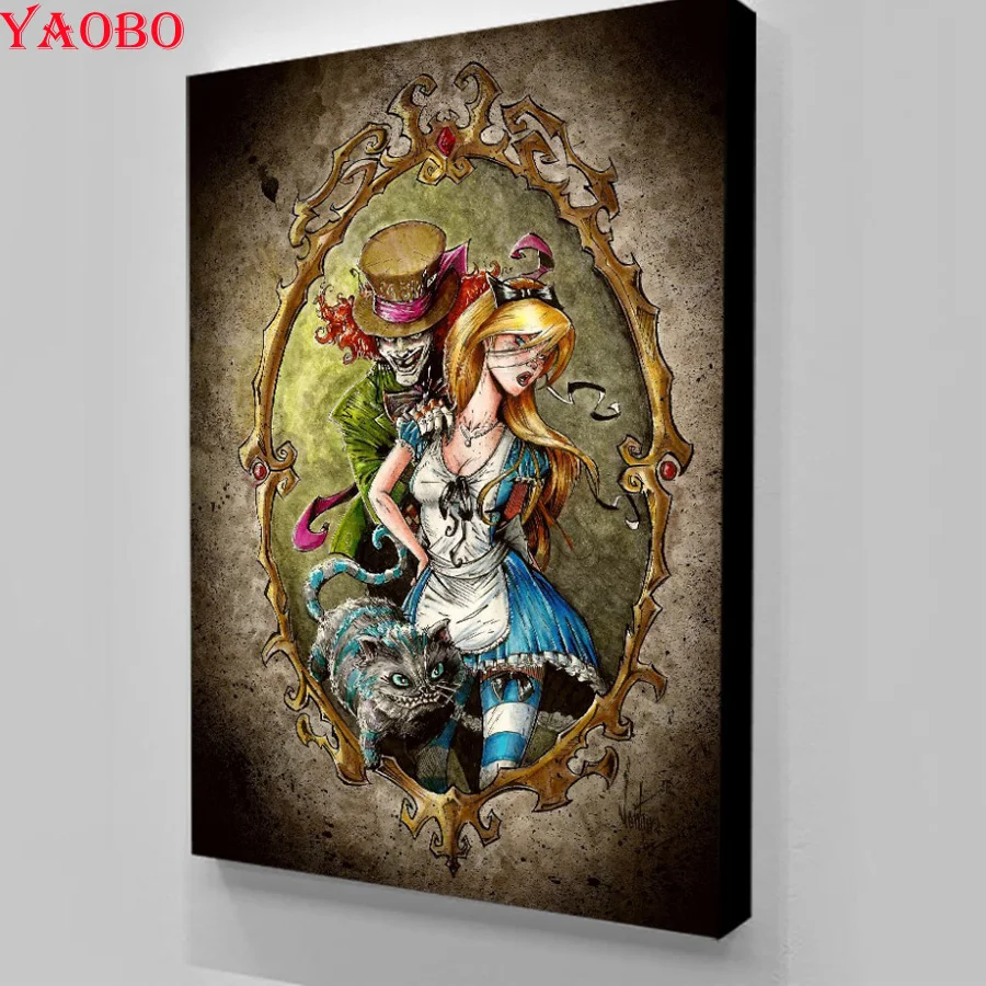 

full square drill diamond painting Cartoon Alice in Wonderland embroidery handicrafts mosaic needlework 5d diy diamond paint