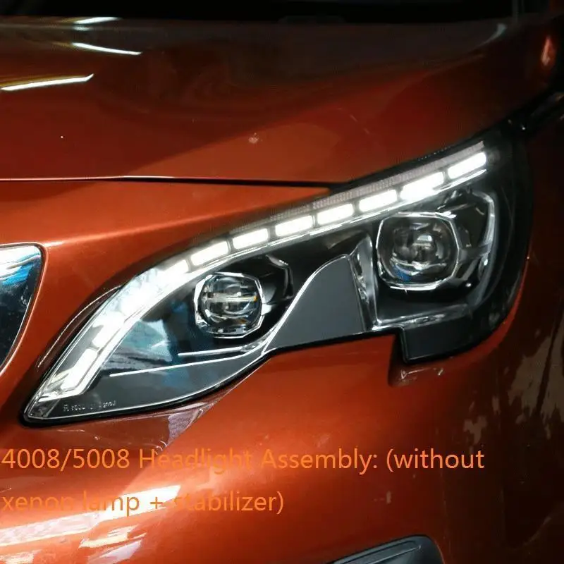 Дневные наружные Luces ходовые автомобили Cob Neblineros Led Para Автомобильные фары автомобильные фары в сборе 17 18 для peugeot 4008 - Цвет: MODEL P
