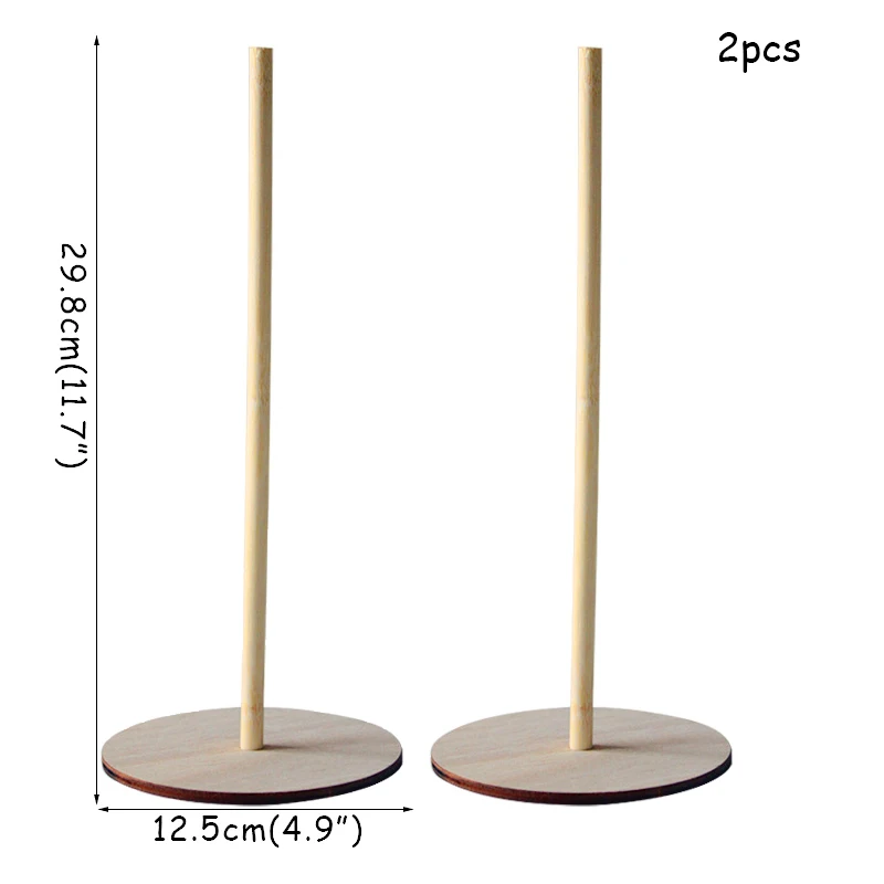 2pcs stand DIY Деревянные пончики настенные деревенские Свадебные Украшения настольные пончики вечерние украшения для малышей свадебный душ для вечеринки на день рождения - Цвет: 2pcs stand