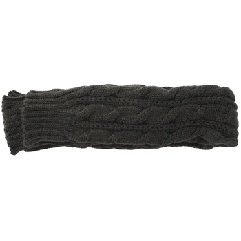 

Fashion Winter Women Men Gloves Unisex Arm Warmer Long Fingerless knit Mitten dark gray 50 cm