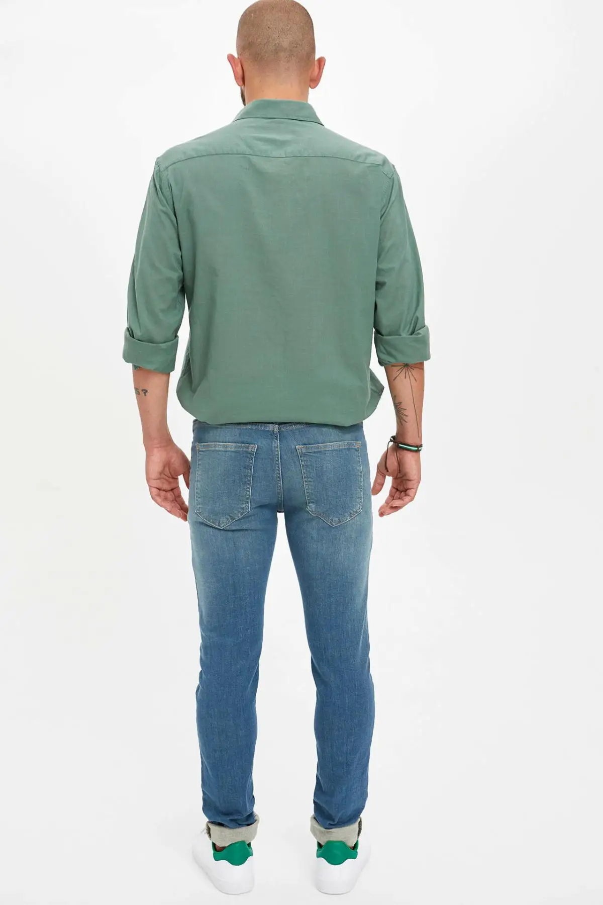 Дефакто мужские Стрейчевые эластичные мужские джинсы, хлопковые джинсовые штаны, свободные брюки, новая мода, Мужская одежда, новинка-L6672AZ19AU