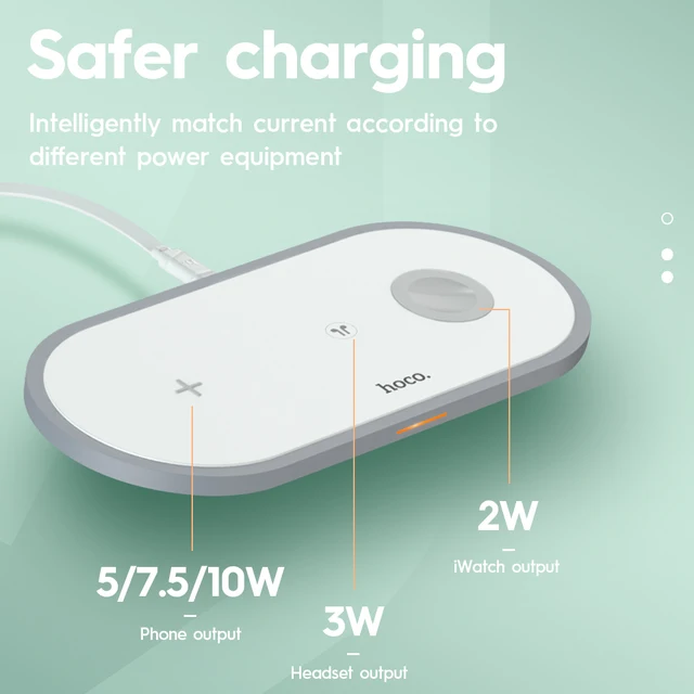 HOCO 3 in1 Wireless Charger for iphone 11 Pro X XS Max XR for Apple Watch 5 4 3 2 Airpods Pro Fast Charger Stand For Samsung S20 2