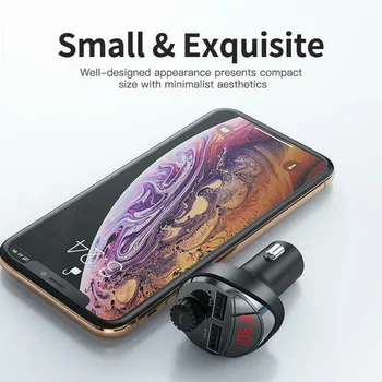 

3.4A Car Charger Bluetooth Audio MP3 Player TF Card FM Transmitter WMA WAV