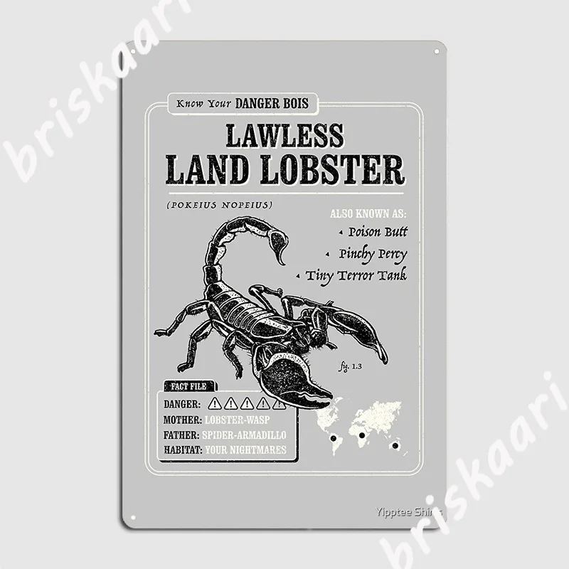 

Металлический плакат с лобстером Lawless Land, создание рисунков, декор, кинотеатр, клувечерние, жестяные плакаты с знаками