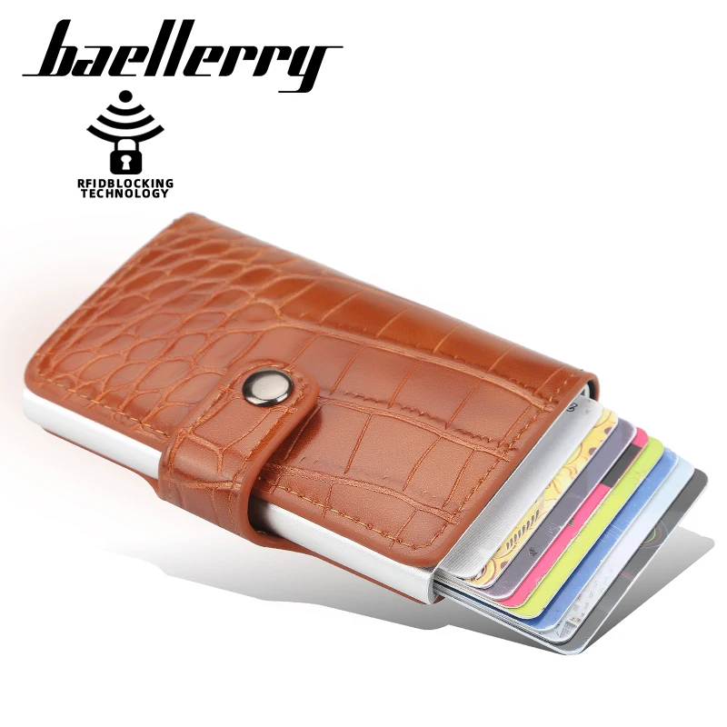 Tarjetero de fibra de carbono con bloqueo RFID para hombre, billetera de cuero para negocios, funda para tarjetas de crédito, protección delgada, novedad