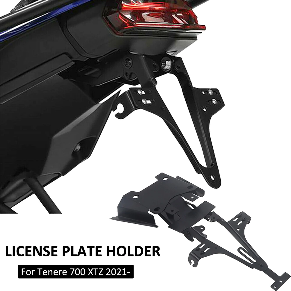 

NEW Motorcycle Accessories For Yamaha Tenere 700 Tenere700 2020 2021 License Number Plate Holder Mount Bracket
