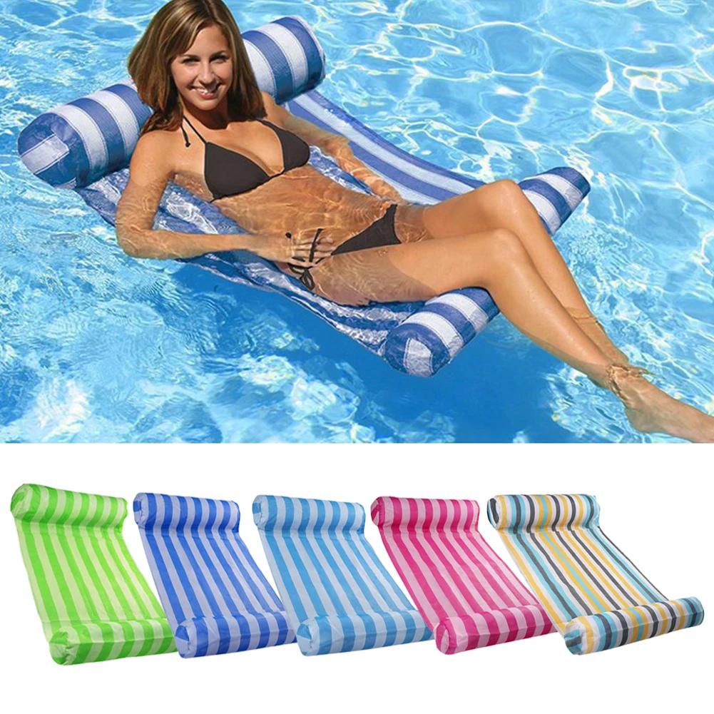 

Outdoor Foldable Summer Water Hammock Mattress Mat Rafts Floating Chair Swimming Pool Inflatable Floating Sleeping Cushion