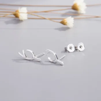 

YAOLOGE Prevent Allergy 925 Sterling Silver Elk Small Stud Earrings for Women Wedding Couple Trendy Elegant Handmade Party Jewe