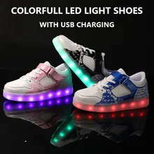 Детская обувь с подсветкой для мальчиков и девочек; Яркая обувь с USB зарядкой; Светодиодный светильник; детская обувь; кроссовки для скейтборда