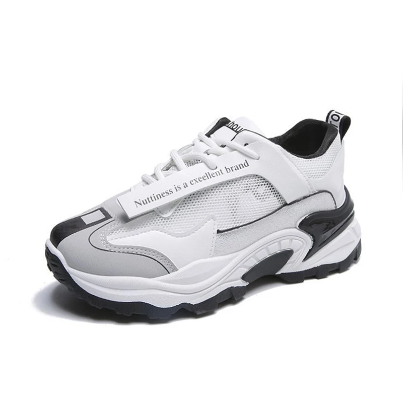 Mesh Breathable Thick-Soled Retro Shoes Women's Summer 2021 New Net Red Casual Slimming Sneakers Fashion Trend Casual Shoes