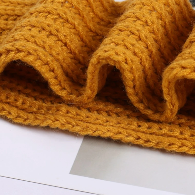 Baby Scarf Ear Warmer for Children Autumn Winter Scarves Woolen Knitted Girls Boy Solid Color Neck Wrap Kids Accessories