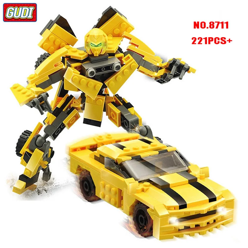 Игрушки GUDI Transfor Robot Super Car Series кирпичи ABS строительные блоки-трансформеры подарки