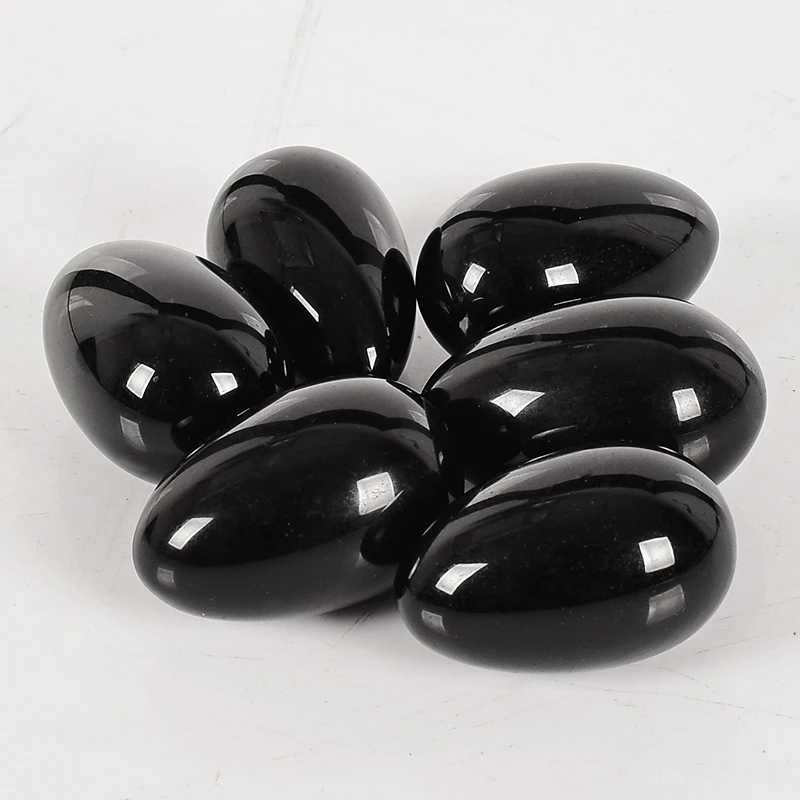 Black Obsidian Massage Egg Natural Jade Yoni Ball Crystal Stone For Kegel Exercise Vaginal Muscle Health Ben Wa Balls 30*20mm