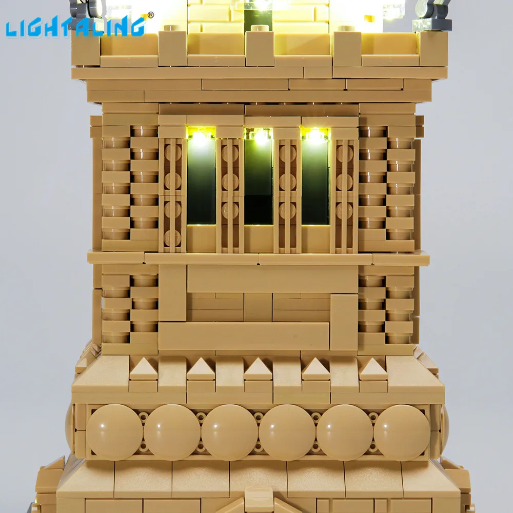 Lightaling Led Light Kit For Architecture Statue of Liberty Building Blocks Compatible With 21042( Lighting Set Only