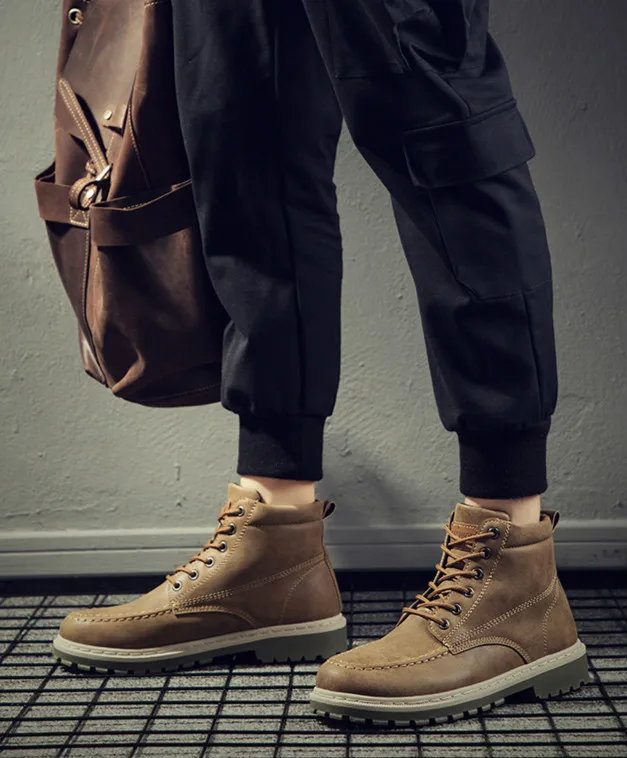 Мужская обувь; Новое поступление; Повседневные высокие ботинки Martin; botas hombre; удобные дышащие износостойкие уличные спортивные туфли; KLYWOO