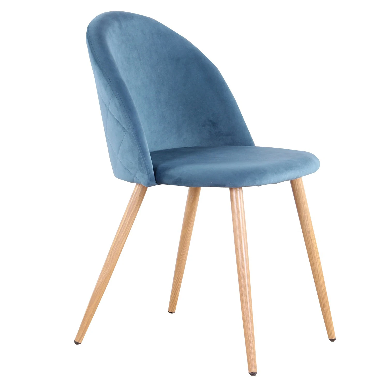 Juego De 6 Sillas De Comedor Ligeras - Terciopelo Gris, Patas De Metal, Soporte 150 Kg