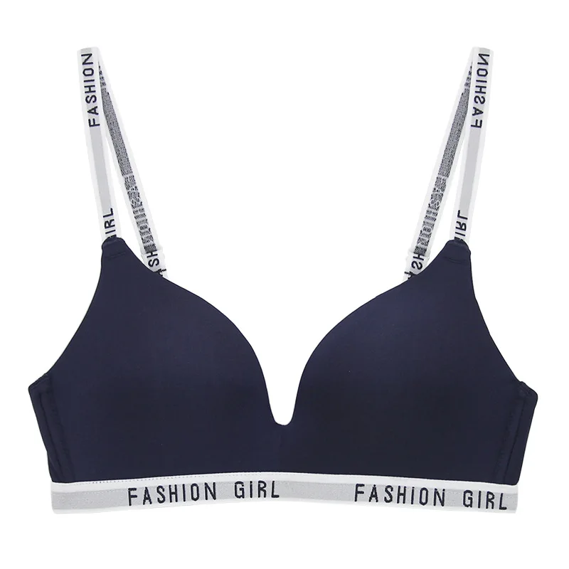 4636 Navy blue PAERLAN, Черный Модный дизайнерский бюстгальтер с глубоким v-образным вырезом, чистый цвет, сексуальный женский бюстгальтер, интимное нижнее белье, трусики - Цвет: 4636 Navy blue