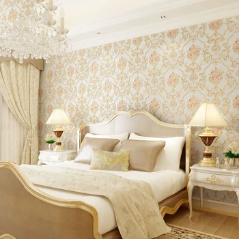 

53x300cm embossed flowers non-woven self adhesive wallpapers for living room decoration rose 3d home decor